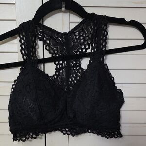 Maurices Black Lace Racerback Bralette